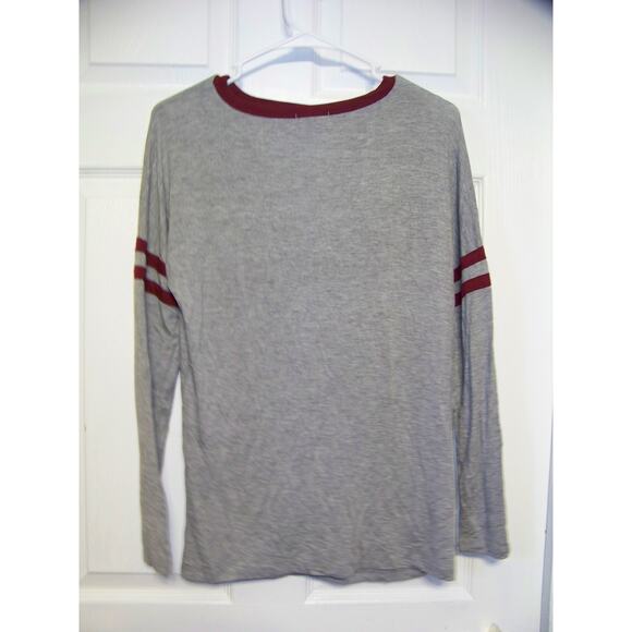 Ultra Flirt Size M Tee Top Soft Stretch Knit Keyhole Neck NWT Football - Picture 2 of 2